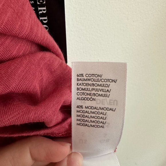 NWT Liverpool PINK Desert Blossom Short Sleeve Shirred Shirt MEDIUM - Picture 6 of 7